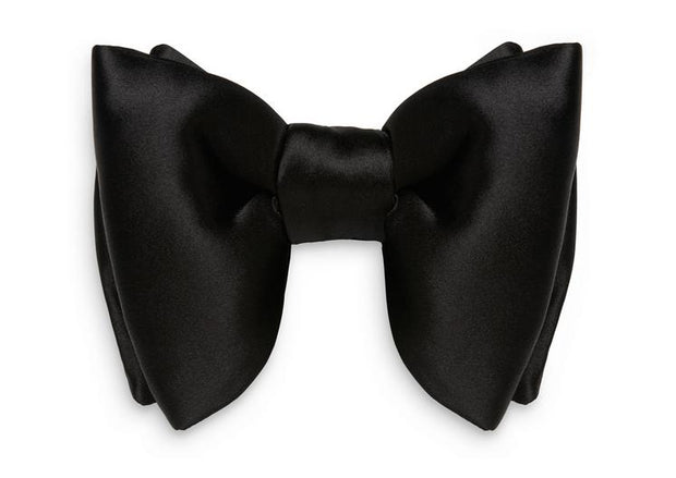 Black Silk Evening Bow Tie - The Butterfly - Resso Roth