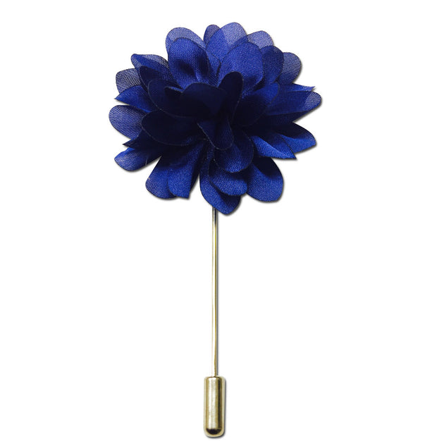 Royal Blue Flower Lapel Pin Boutonniere – Resso Roth
