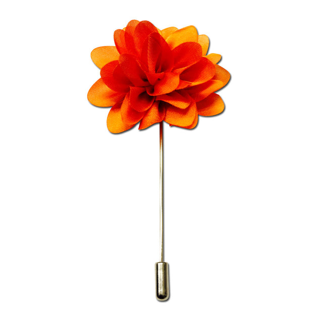 Orange Flower Lapel Pin Boutonniere - Resso Roth