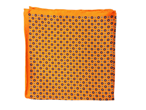 Silk Orange Pocket Square - Resso Roth