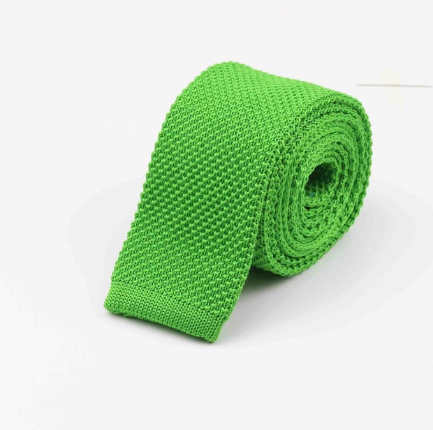 "The Lime" Skinny Knit Tie - Resso Roth