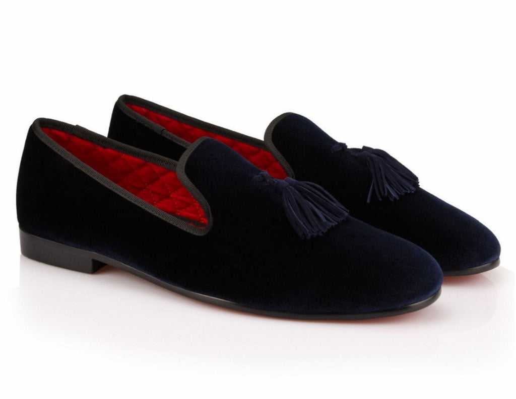 Black Tassel Velvet Loafers | Resso Roth