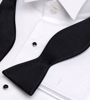 Black Silk Self-tie Evening Bow Tie - "The Classic"