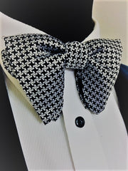 Houndstooth Silk Evening Bow Tie - The Butterfly