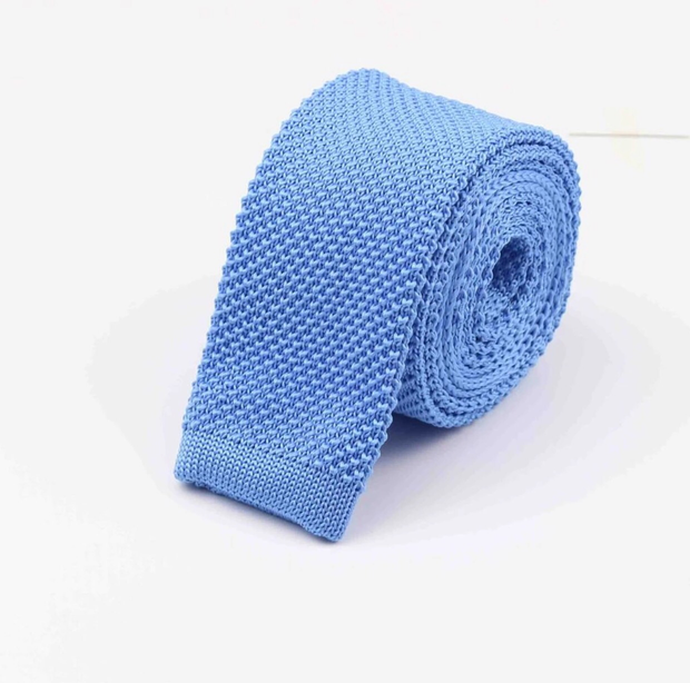 "The Clouds" Skinny Knit Tie - Resso Roth
