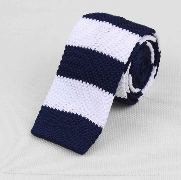 "The Head Captain" Skinny Knit Tie - Resso Roth