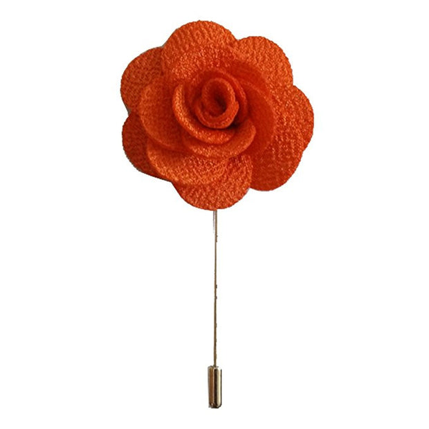Orange Flower Lapel Pin Boutonniere - Resso Roth