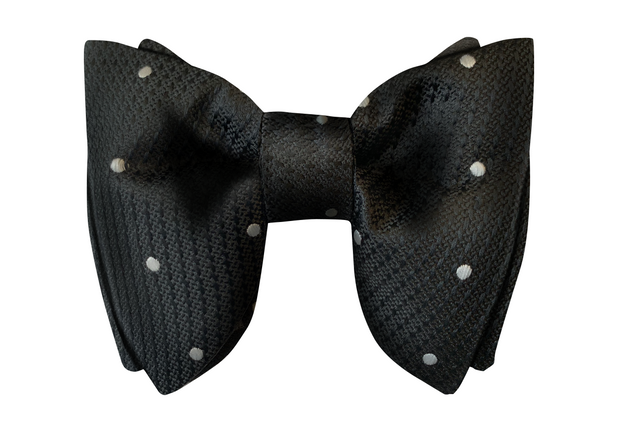 Black PolkaDot Evening Bow Tie - The Butterfly