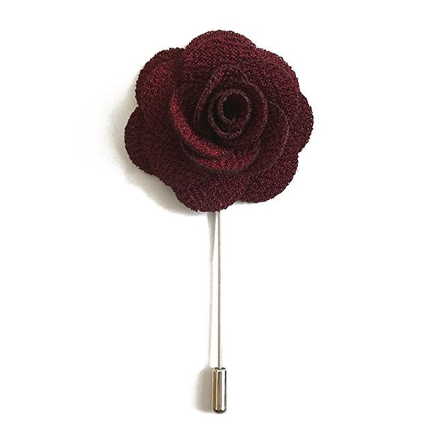 Dark Purple Flower Lapel Pin Boutonniere - Resso Roth