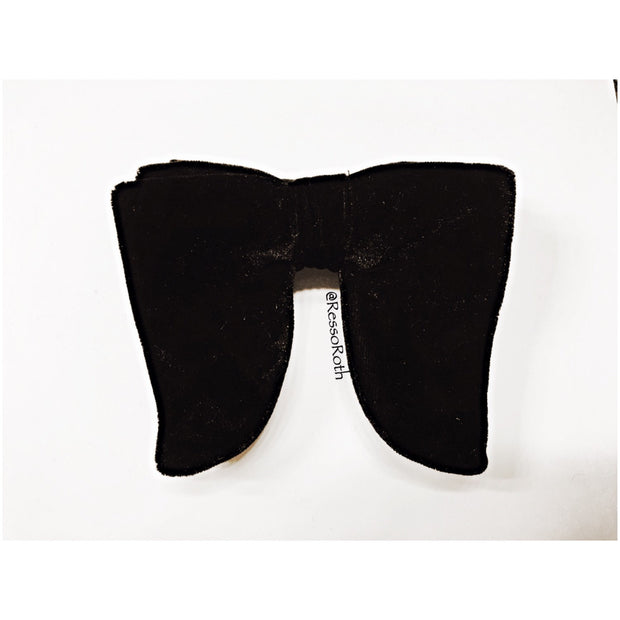 Big Black Velvet Bow Tie - The Droopy Dog - Resso Roth