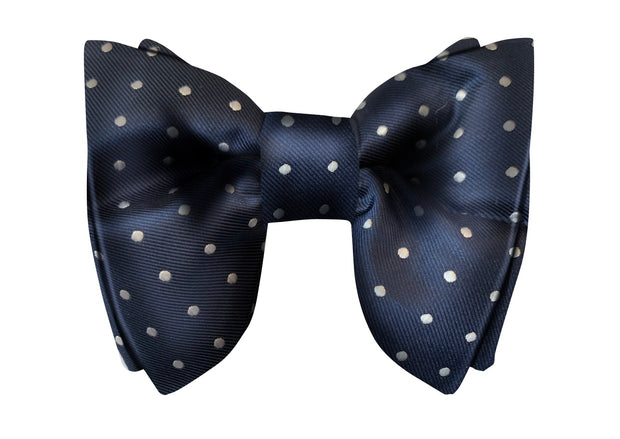 Blue PolkaDot Evening Bow Tie - The Butterfly