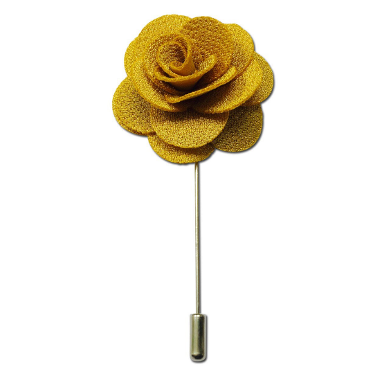 Yellow Flower Lapel Pin Boutonniere - Resso Roth